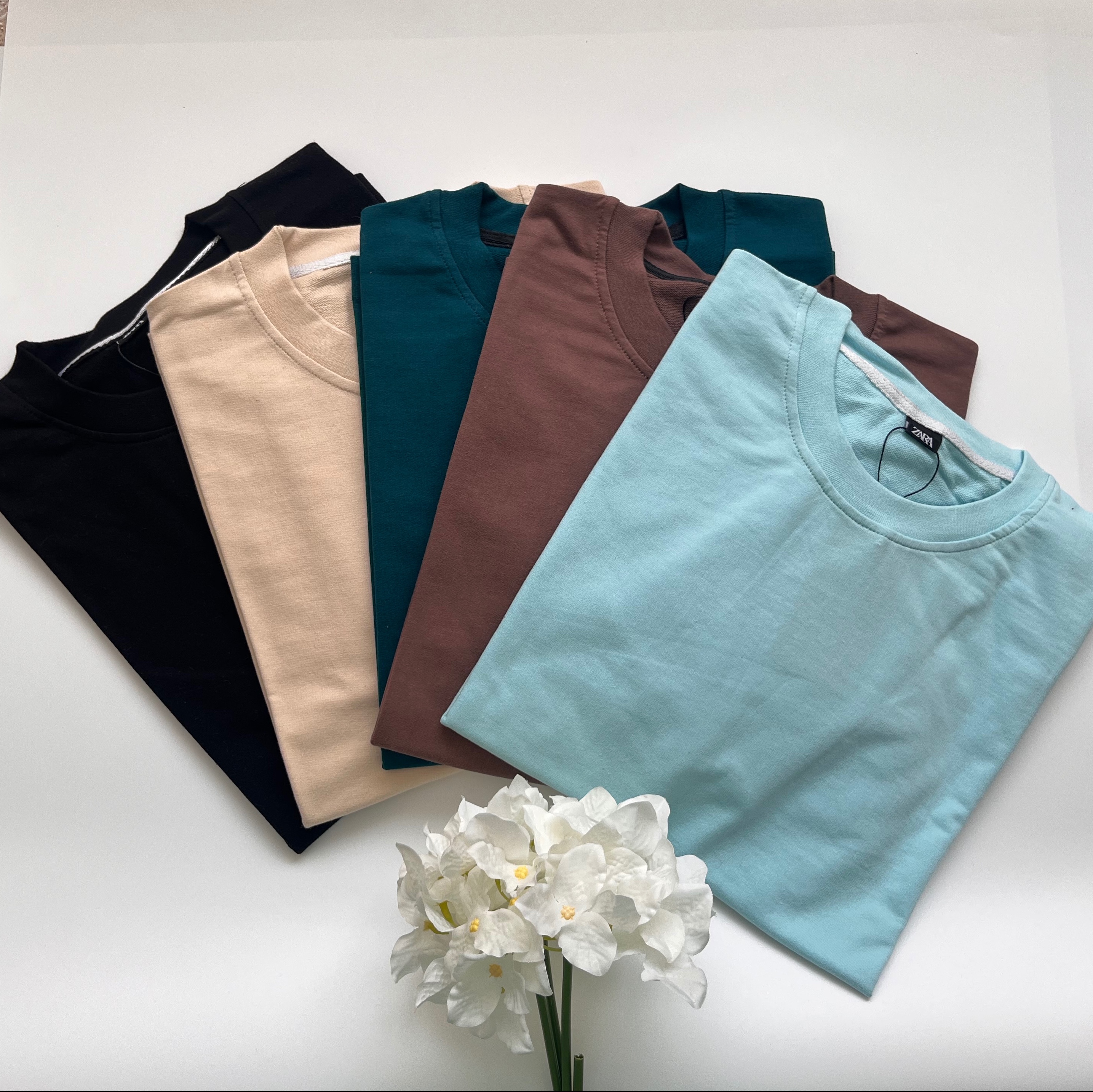 تیشرت باکسی بیسیک zara